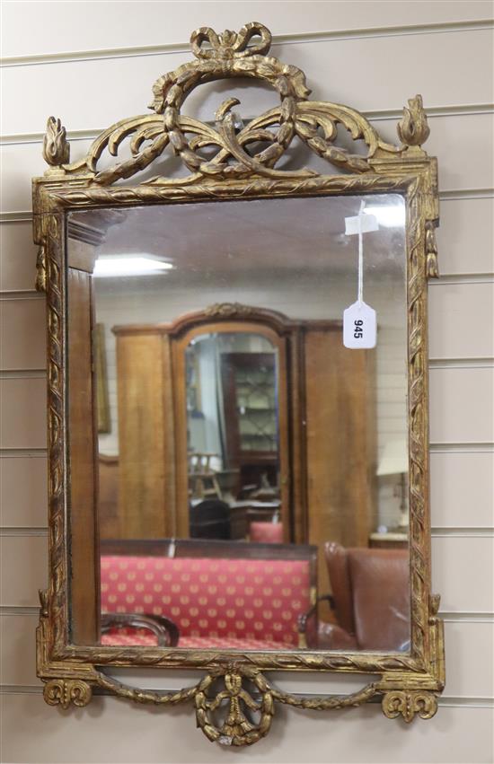 A 19th century French neo-classical gilt mirror H.88cm